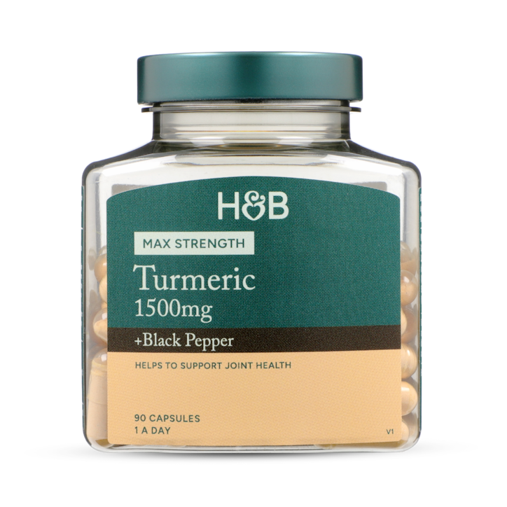 Holland & Barrett Turmeric 1500mg + Black Pepper 90 Capsules image 1
