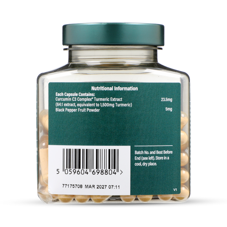 Holland & Barrett Turmeric 1500mg + Black Pepper 90 Capsules image 2