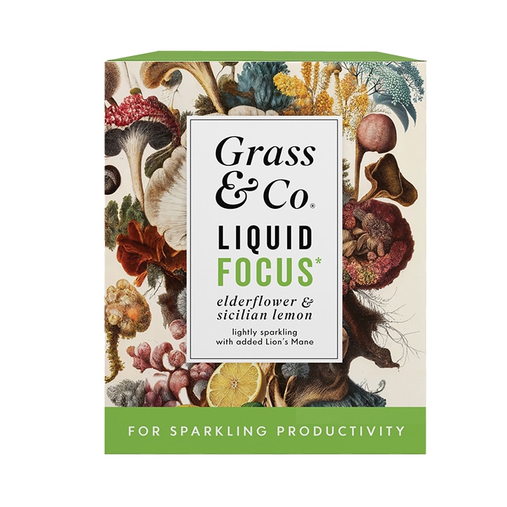 Grass & Co. Liquid Focus (Elderflower, Sicilian Lemon & Lion’s Mane) Functional Sparkling Drinks 4x 250ml image 4