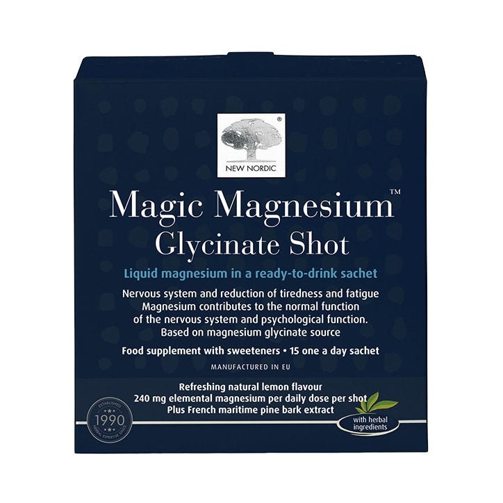 New Nordic Magic Magnesium Glycinate 600mg 15 Sachets image 1