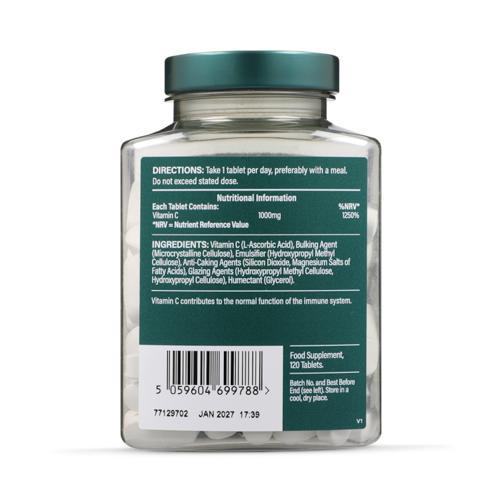 Holland & Barrett Vitamin C High Strength Slow Release 1000mg 120 Tablets image 2