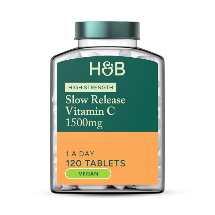 Holland & Barrett High Strength Slow Release Vitamin C 1500mg 120 Tablets image 1