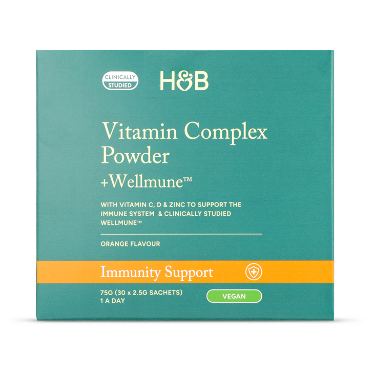 Holland & Barrett Wellmune Vitamin Complex Orange Flavour Powder 30 Sachets image 1
