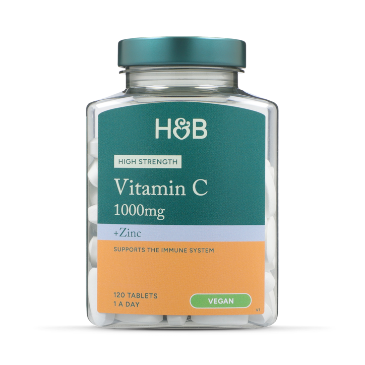 Holland & Barrett Vitamin C & Zinc 120 Tablets image 1