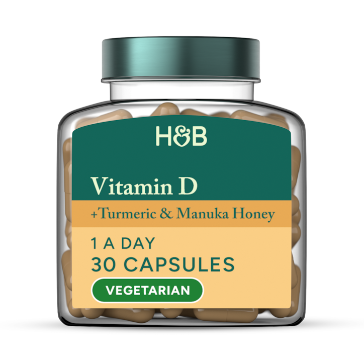 Holland & Barrett Turmeric + Manuka Honey 30 Capsules image 1