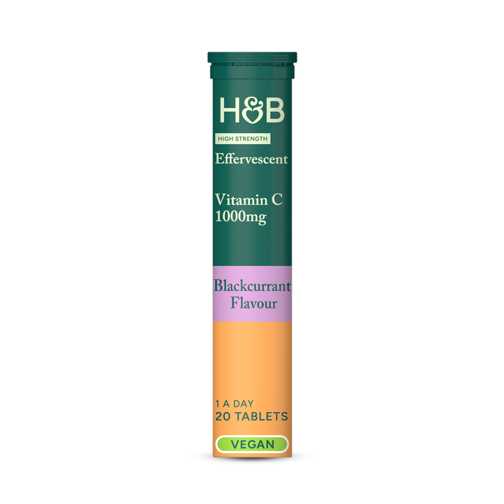 Holland & Barrett High Strength Effervescent Vit C & Zinc Blackcurrant Flavour 20 Effervescent Tablets