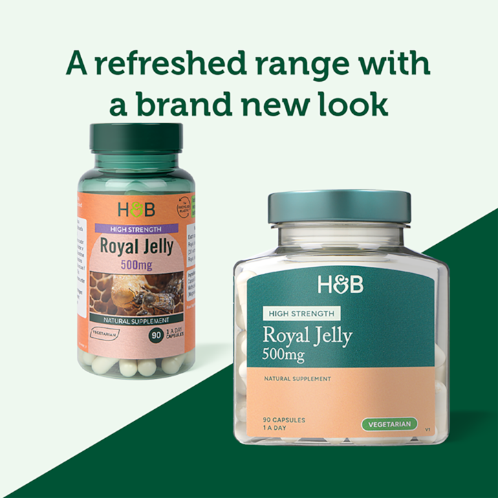 Holland & Barrett High Strength Royal Jelly 500mg 90 Capsules image 3