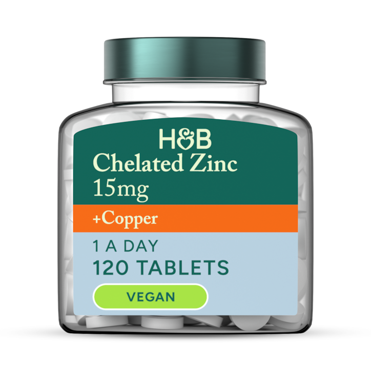 Holland & Barrett Zinc & Copper 15mg 120 Tablets image 1