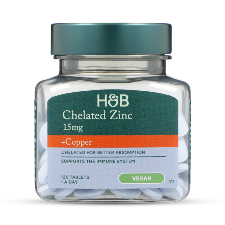 Holland & Barrett Zinc & Copper 15mg 120 Tablets image 2