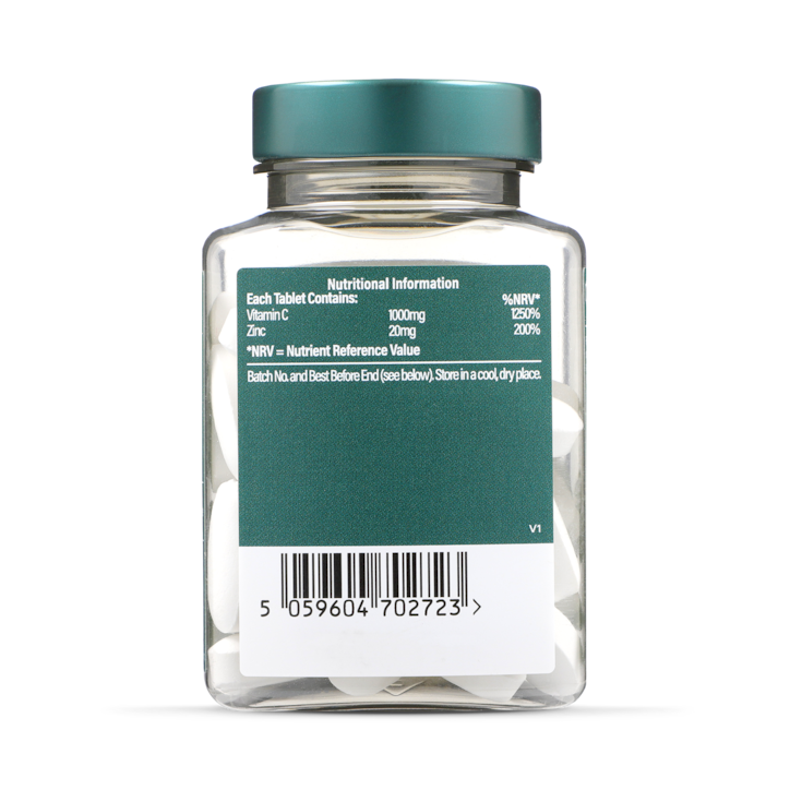 Holland & Barrett Vitamin C & Zinc 60 Tablets image 2
