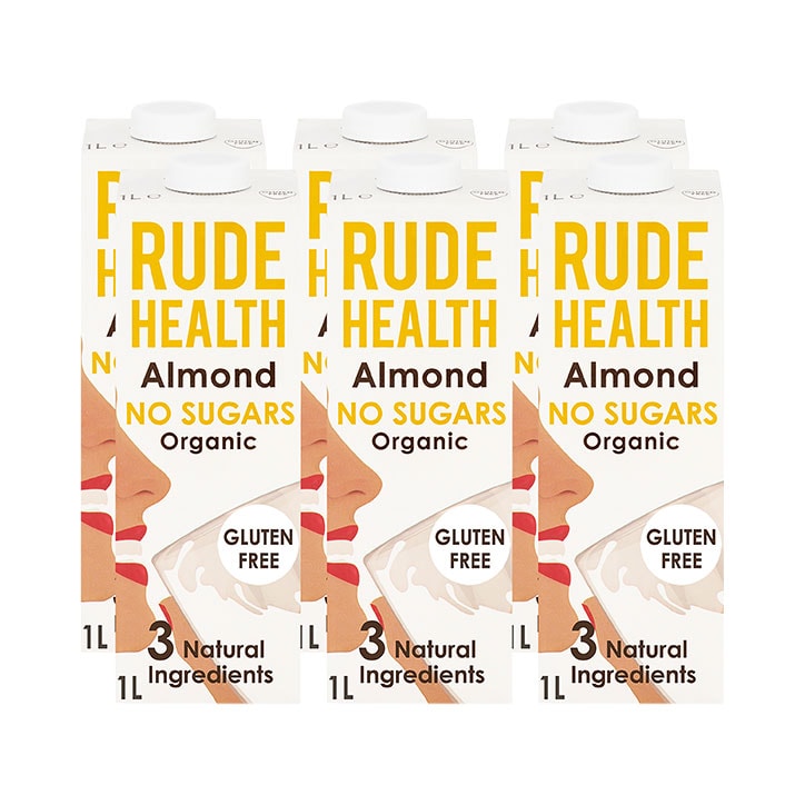 Rude Health Organic No Sugar Almond Drinks 6x 1L image 1