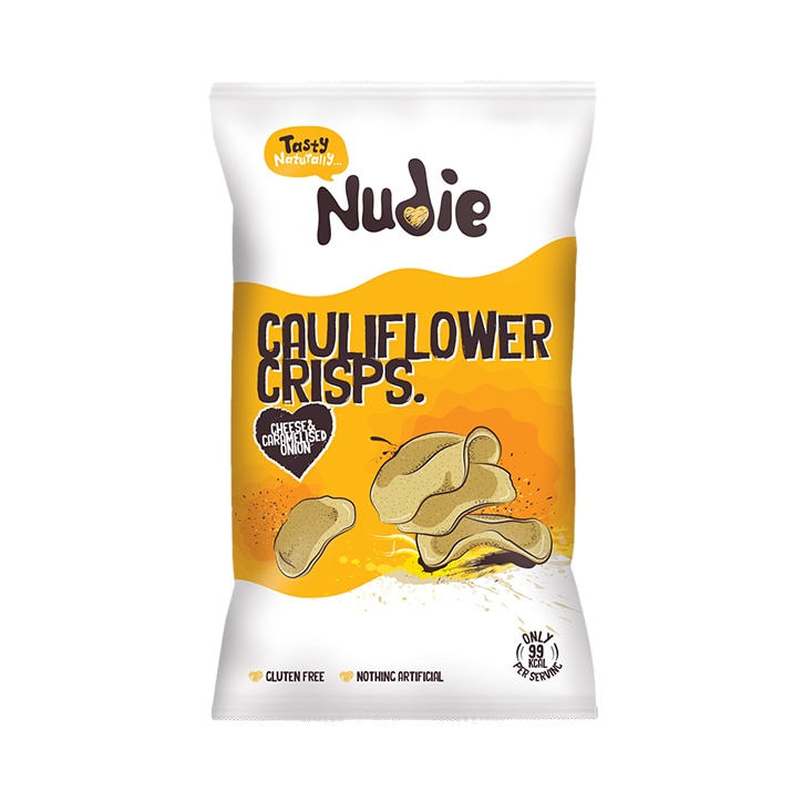 Nudie Cheese & Caramelised Onion Cauliflower Crisps 80g image 1