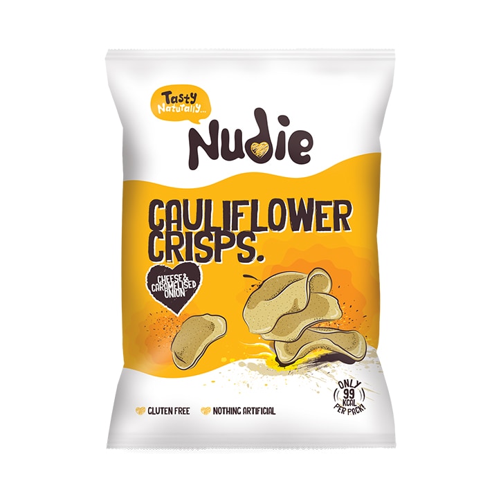 Nudie Cheese & Caramelised Onion Cauliflower Crisps 20g image 1