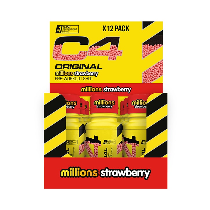 C4 Pre-Workout Shots Millions Strawberry 12 x 60ml image 2