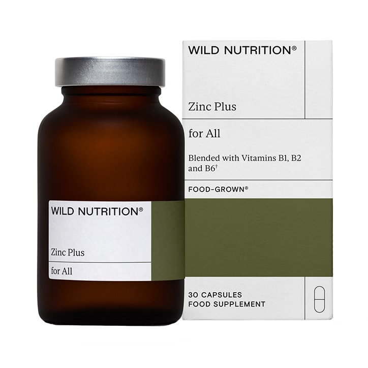 Wild Nutrition Zinc Plus Blended with Vitamins B1, B2 & B6 30 Capsules. image 1