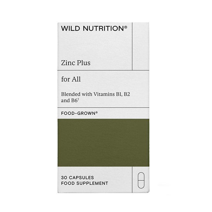 Wild Nutrition Zinc Plus Blended with Vitamins B1, B2 & B6 30 Capsules. image 3