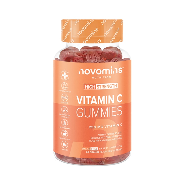 Novomins Vitamin C Orange Flavoured 60 Gummies image 1