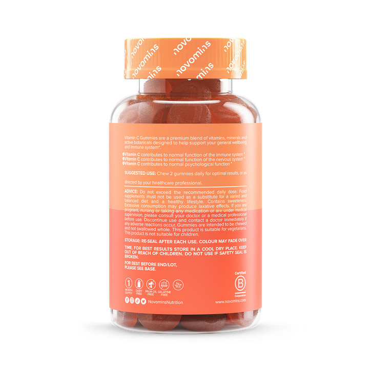 Novomins Vitamin C Orange Flavoured 60 Gummies image 2