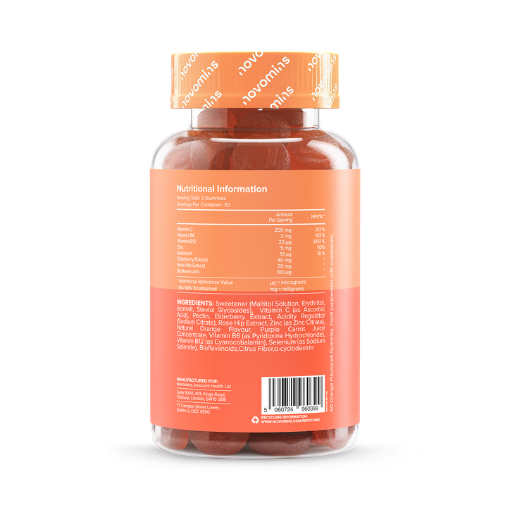 Novomins Vitamin C Orange Flavoured 60 Gummies image 3