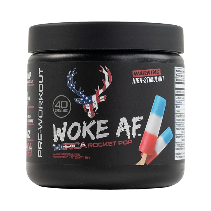 BuckedUp WokeAF Pre Workout Merica Rocket Pop 260g image 1