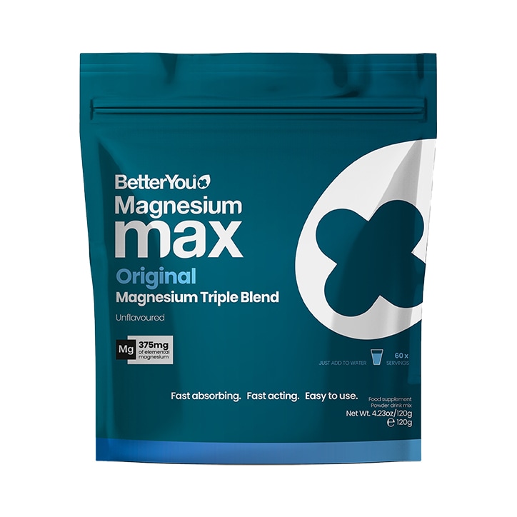 BetterYou Magnesium Max Original Magnesium Triple Blend Powder Drink Mix 120g image 1