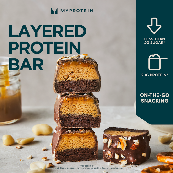 Myprotein Layered Protein Bar Peanut Pretzel 60g image 2