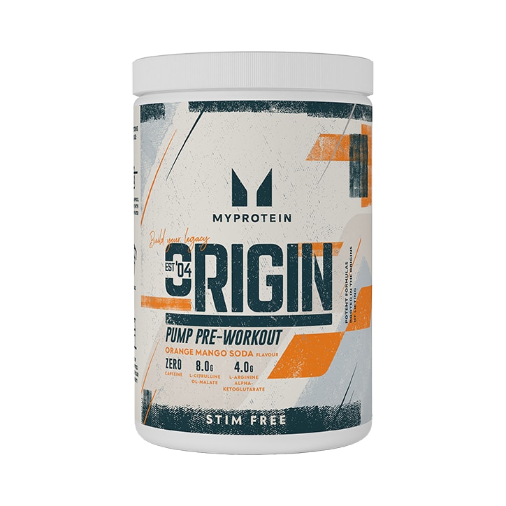 Myprotein Origin Pre-Workout Stim Free Orange Mango Soda 600g image 1