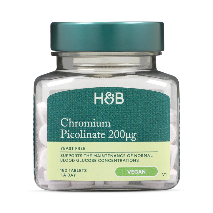 Holland & Barrett Chromium Picolinate 200ug 180 Tablets image 1