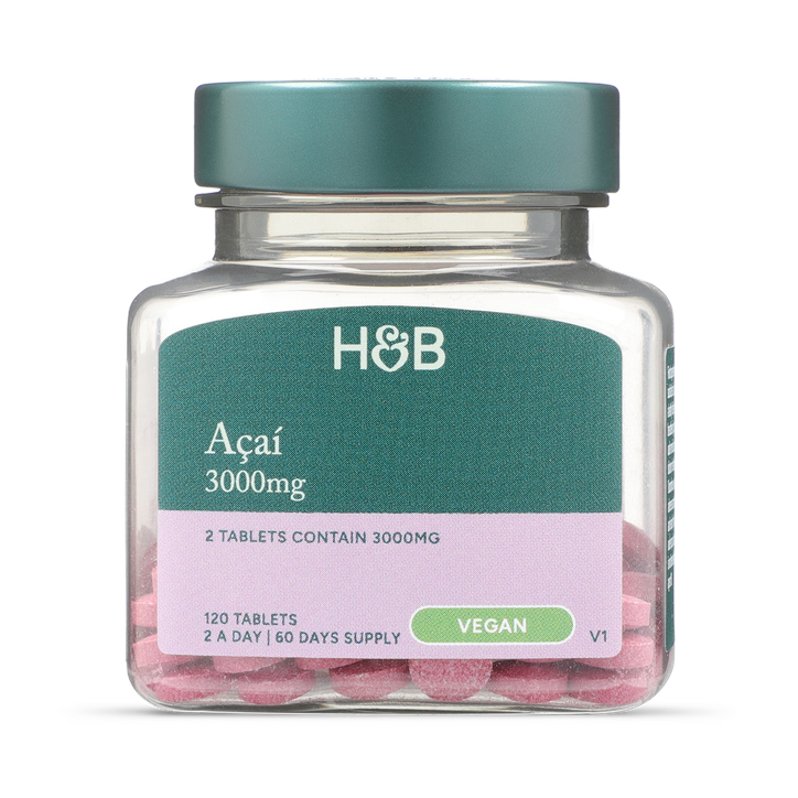 Holland & Barrett Purple Acai Berry 1500Mg 120 Tablets