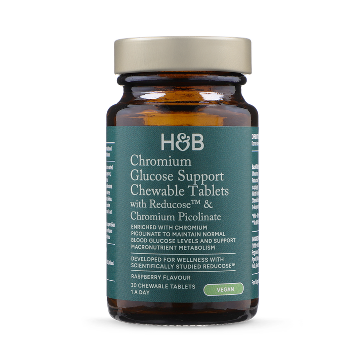 Holland & Barrett Chromium Glucose Support Chewable 30 Tablets image 1