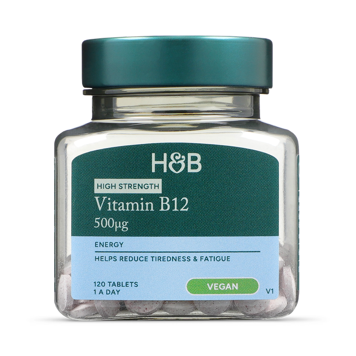 Holland & Barrett Vitamin B12 + Cyanacobalamin 500ug 120 Tablets image 1