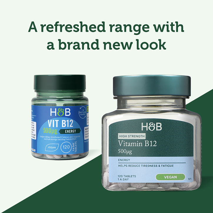 Holland & Barrett Vitamin B12 + Cyanacobalamin 500ug 120 Tablets image 3