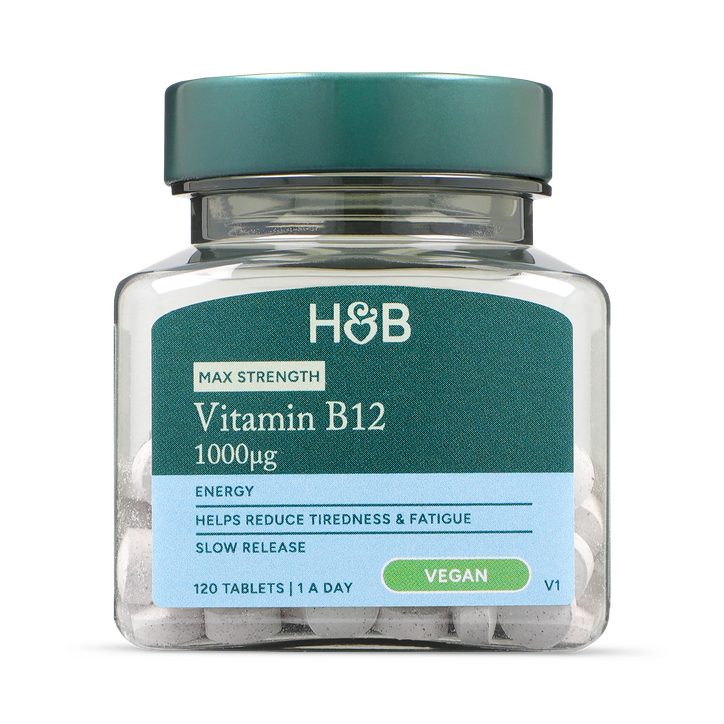 Holland & Barrett High Strength Slow Release Vitamin B12 1000ug 120 Tablets image 1