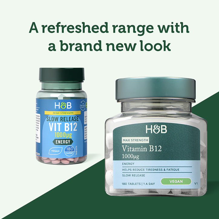 Holland & Barrett High Strength Slow Release Vitamin B12 1000ug 180 Tablets image 3