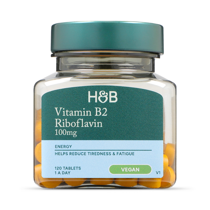 Holland & Barrett Vitamin B2 + Riboflavin 100mg 120 Tablets image 1