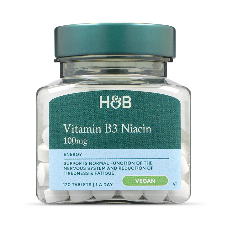 Holland & Barrett Vitamin B3 + Niacin 100mg 120 Tablets image 1