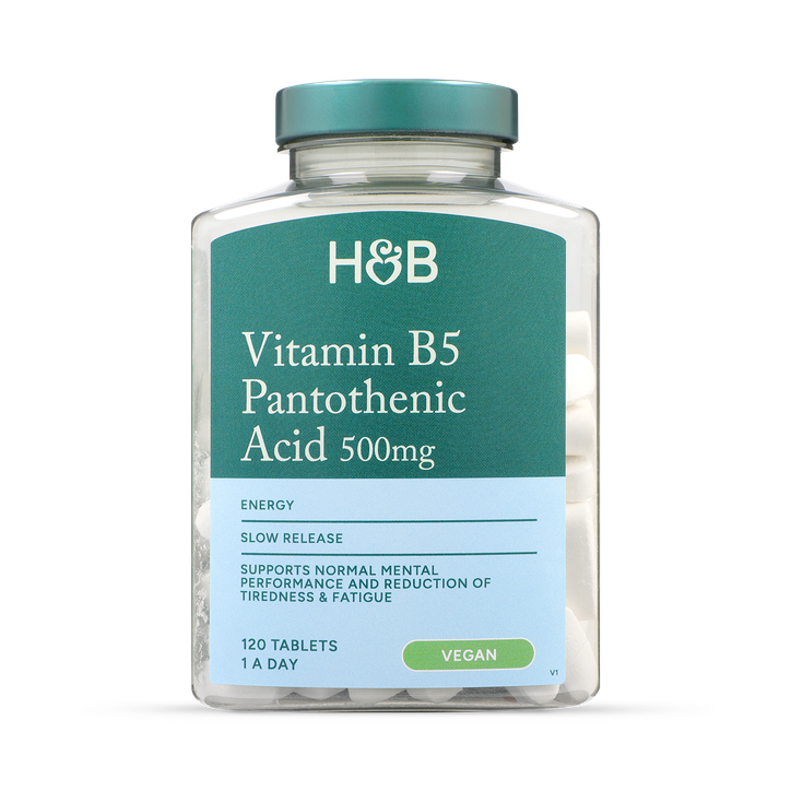 Holland & Barrett Slow Release Vitamin B5 + Panthothenic Acid 500mg 120 Tablets image 1