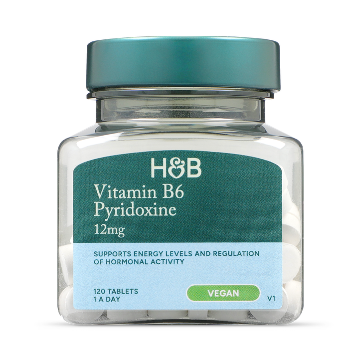 Holland & Barrett Vitamin B6 + Pyridoxine 12mg 120 Tablets image 1