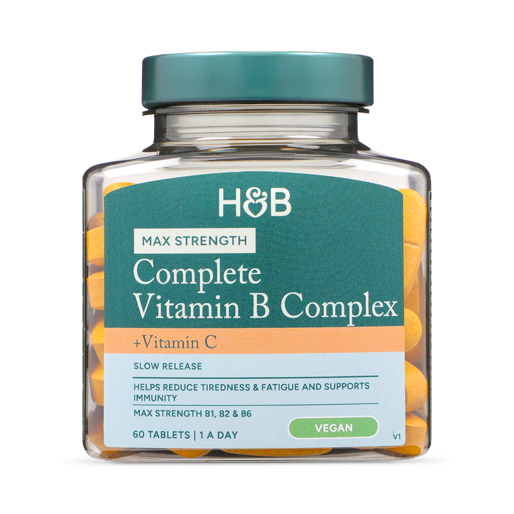 Holland & Barrett Super Strength Complete Vit B Complex + Vitamin C 60 Tablets