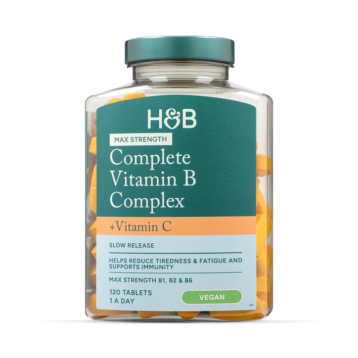 Holland & Barrett Super Strength Complete Vit B Complex + Vitamin C 120 Tablets image 1