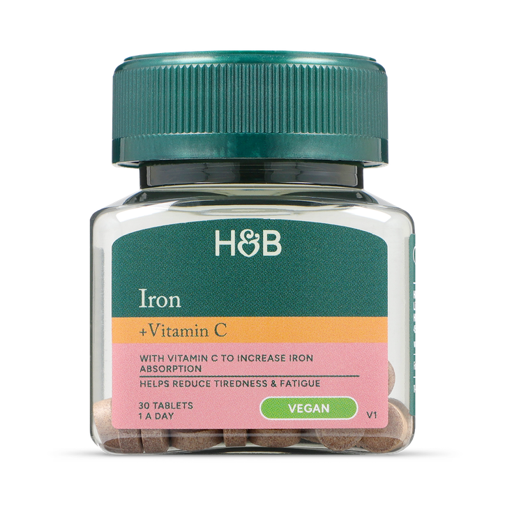 Holland & Barrett Iron & Vitamin C 14Mg 30 Tablets