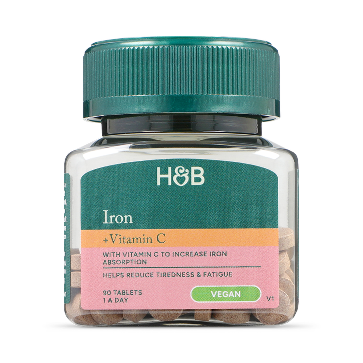 Holland & Barrett Iron & Vitamin C 14mg 90 Tablets image 1