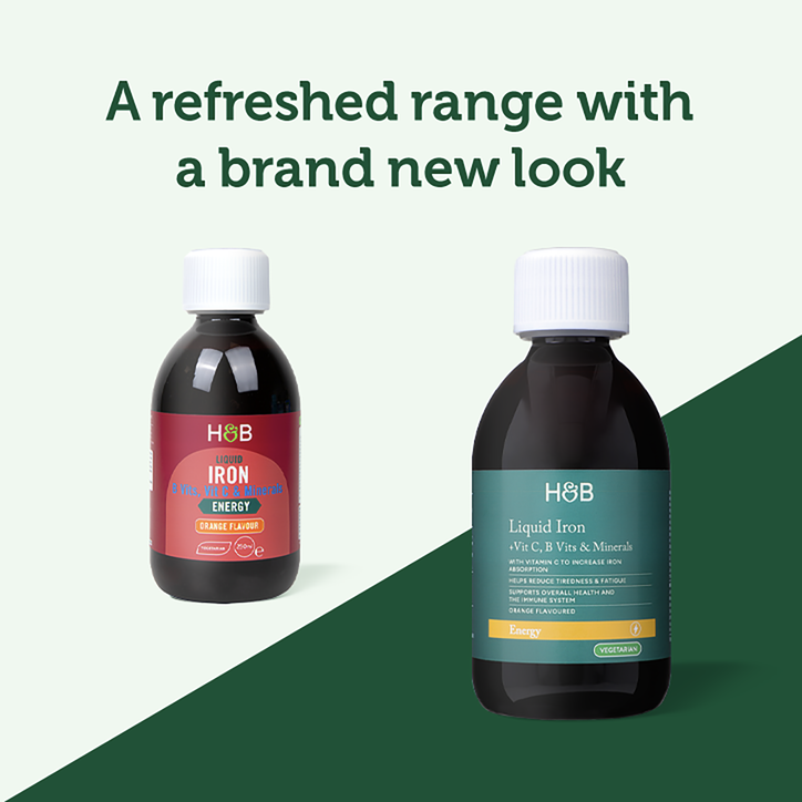 Holland & Barrett Iron + B Vits, Vit C & Minerals 250ml Orange Flavour Liquid image 3