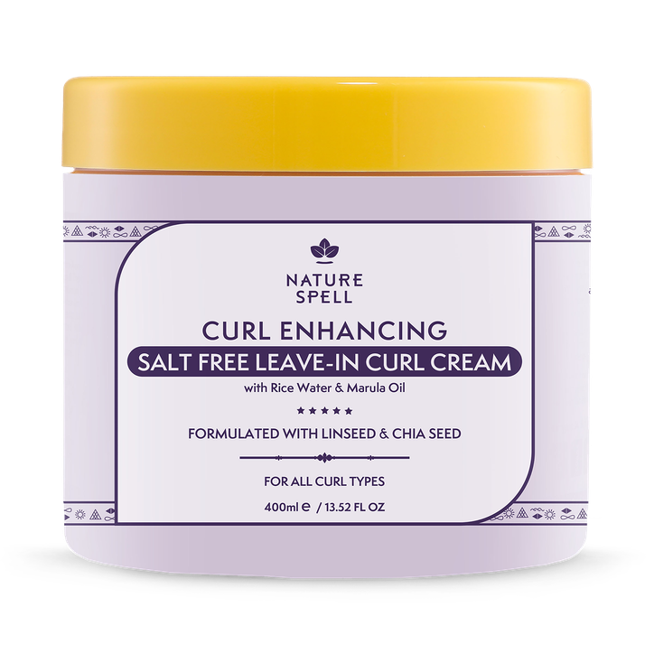 Nature Spell Curl Enhancing Salt Free Leave in Curl Cream 400ml image 1