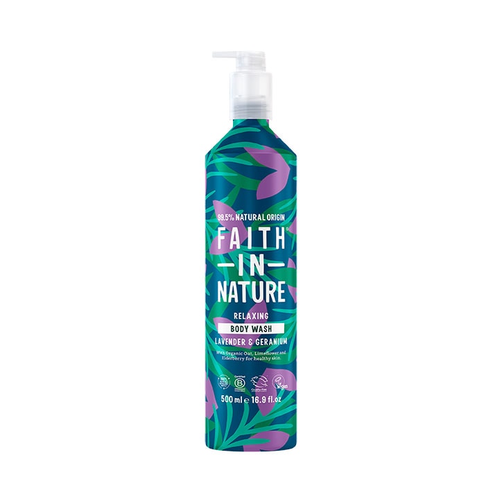 Faith in Nature Lavender & Geranium Body Wash - 500ml Metal image 1