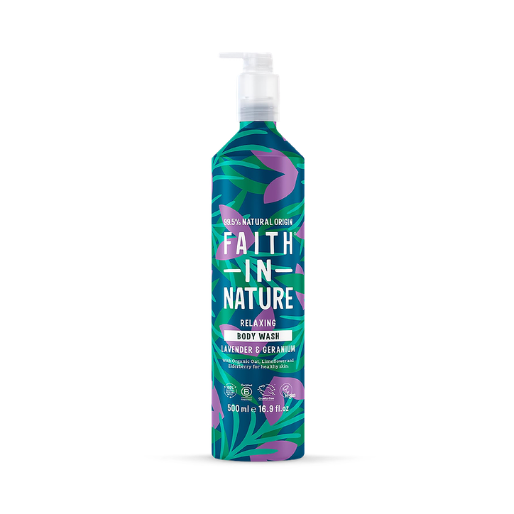 Faith In Nature Body Wash Lavender & Geranium 500ml Aluminium
