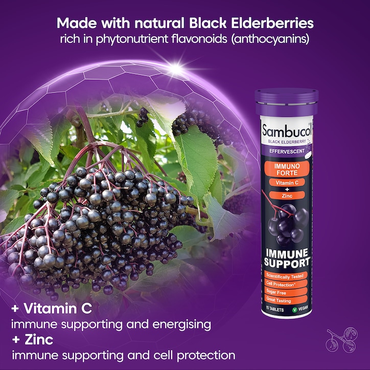 Sambucol Immuno Forte 15 Effervescent Tablets image 3