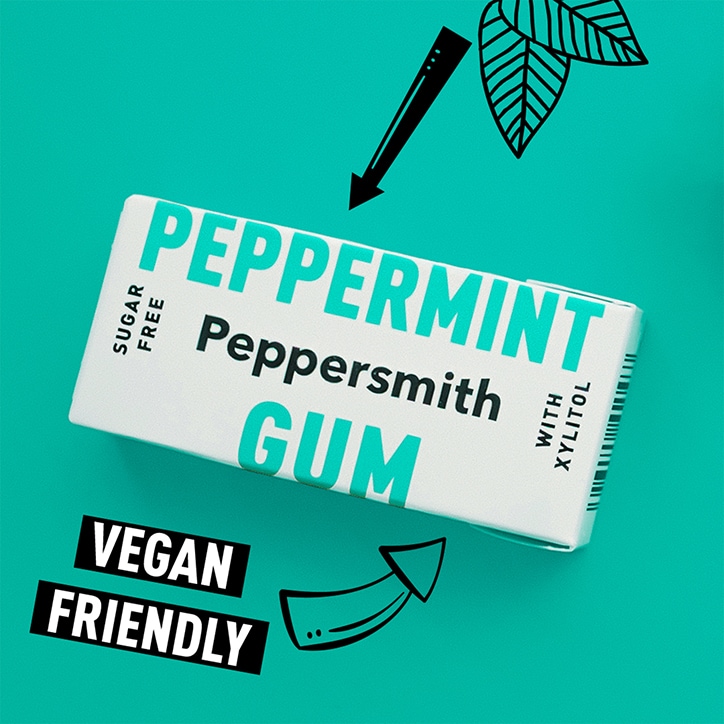 Peppersmith 100% Xylitol Fine English Peppermint Chewing Gum 15g-2