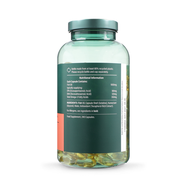 Holland & Barrett Omega 3 Fish Oil 1000mg 240 Capsules image 2