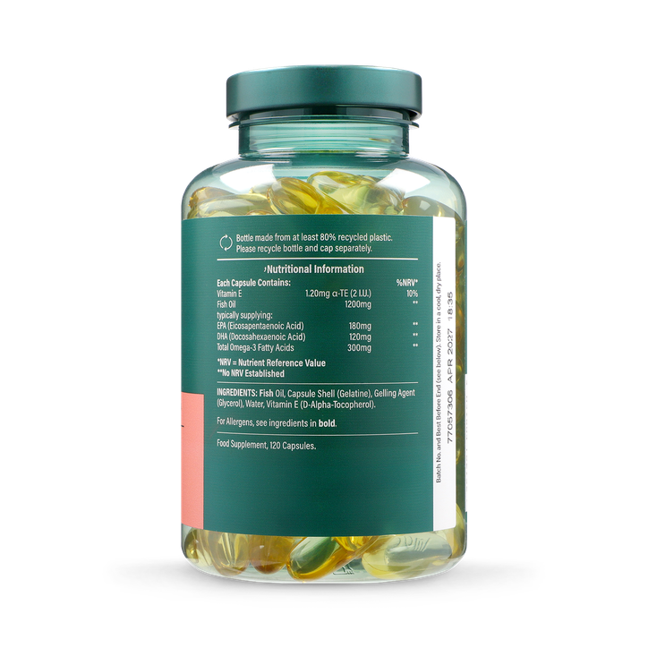 Holland & Barrett Omega 3 Fish Oil 1200mg 120 Capsules image 2